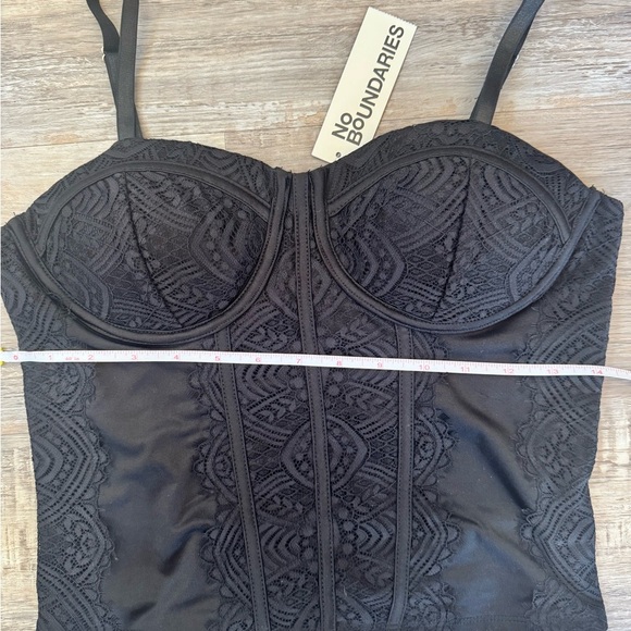 No Boundaries Black Lace Bustier Top - Picture 6 of 11